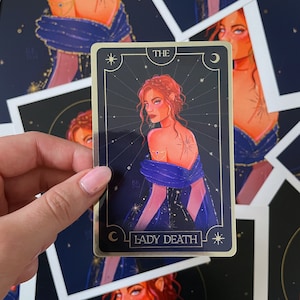 Naklejka na kartę tarota Lady Death Nesta