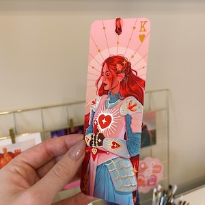 Segnalibro Cavaliere di Cuori *Lamina Oro Rosa*