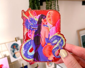 Year of the Dragon Glitter Sticker