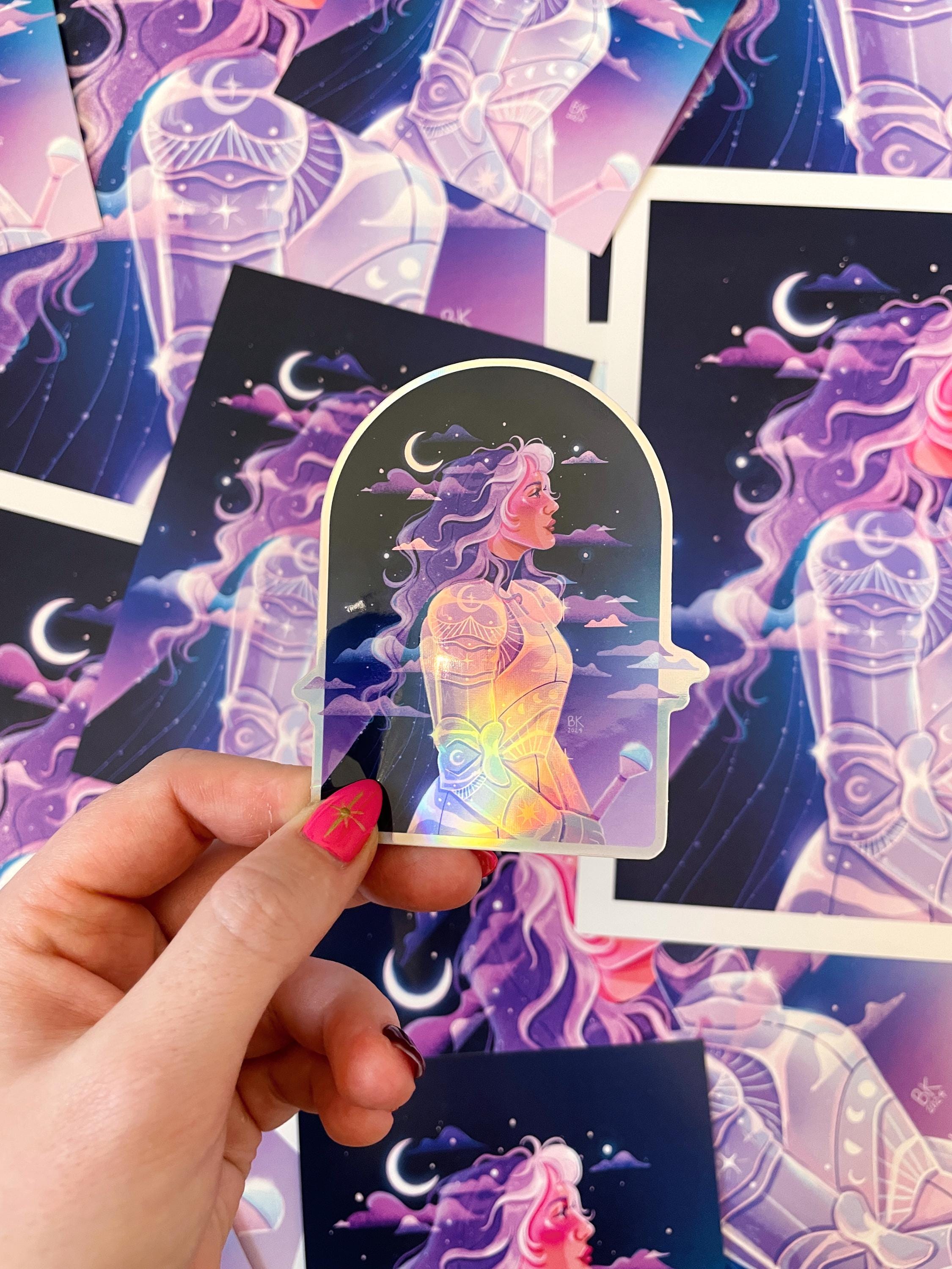 Moonlight Knight Holographic Sticker - Etsy