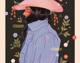 Cowgirl Like Me Mörk Digital Nedladdning