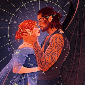 Nesta & Cassian *Gold Foil Print*
