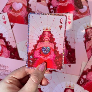 Glittersticker Queen of Hearts