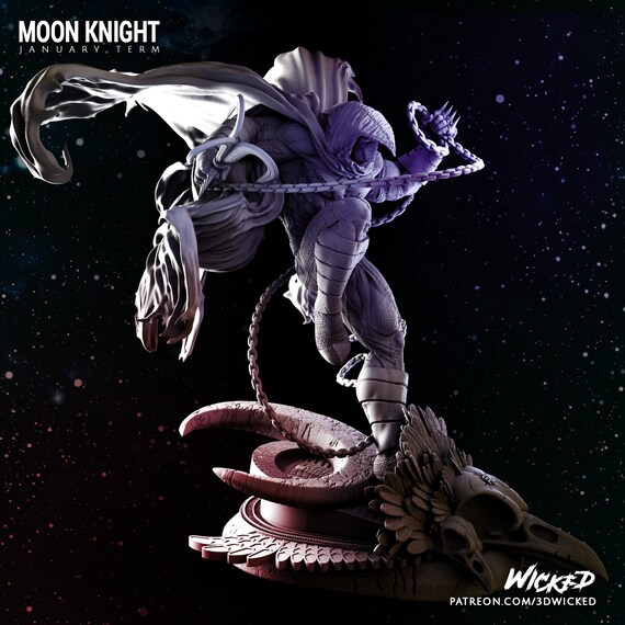 3D printed Moon Knight worldwide Free Shipping 
