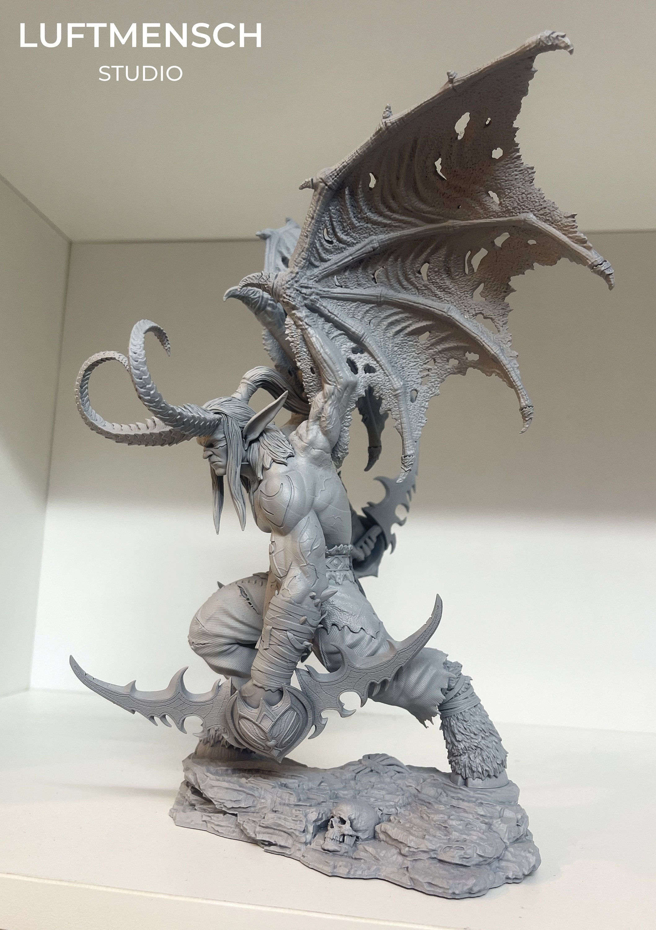 worldwide Free Shipping 3D printed Illidan kit from WOW universe in M/L size 