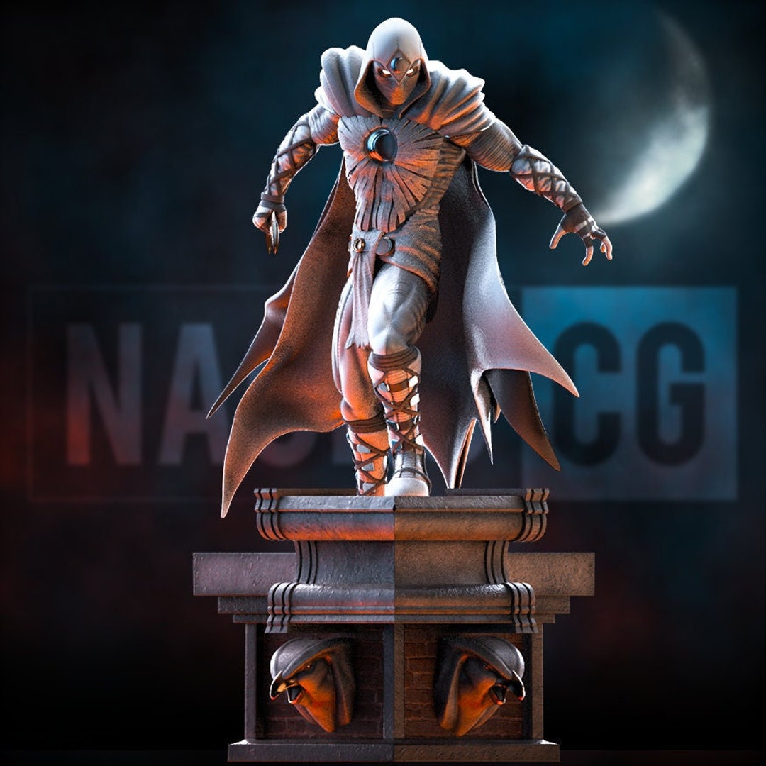 3D Printed Moon Knight Worldwide Free Shipping Etsy