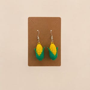 Corn Dangle Earrings: Lightweight Summer Fun Accessories