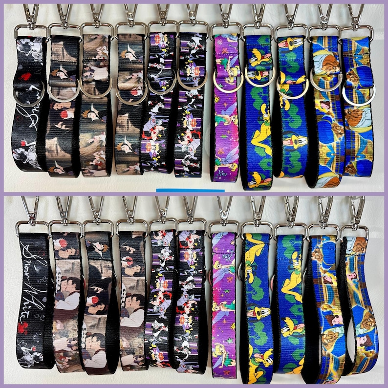 Disney Keychains! Wrist Strap, Click N Go, CNG, Key Ring. Stitch, Pluto ...