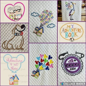 Up House Balloons Kevin Dug Carl & Ellie Grape Soda Pixar Disney Inspired Embroidered Hand Towel for Kitchen Bathroom FREE PERSONALIZATION!