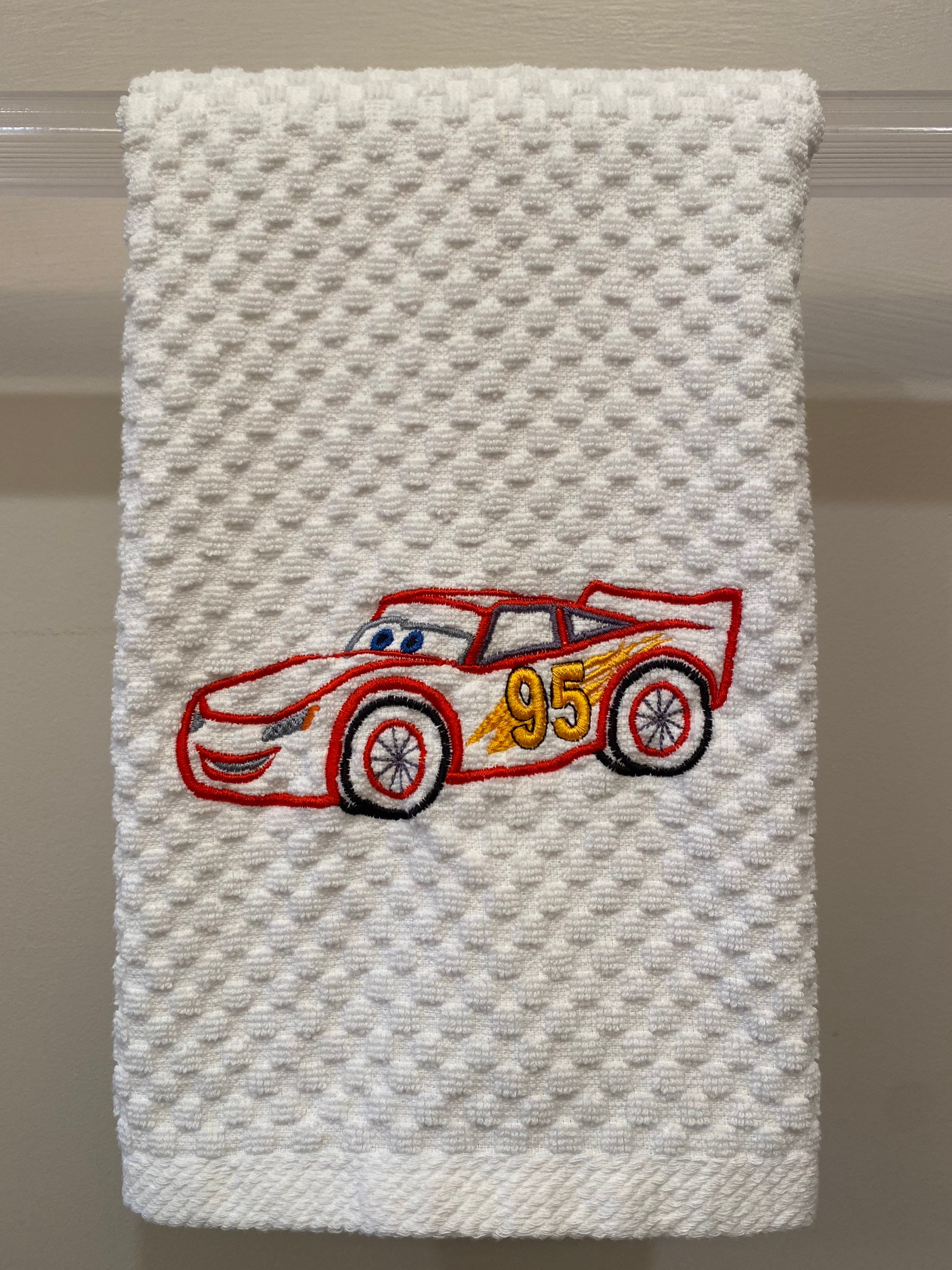 Cars Lightning Mcqueen Pixar Disney Inspired Embroidered Hand