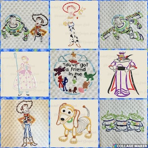 Toy Story Buzz Lightyear Woody Jessie Bo Peep Zurg Pixar Disney Inspired Embroidered Hand Towel Kitchen Bathroom - FREE PERSONALIZATION!