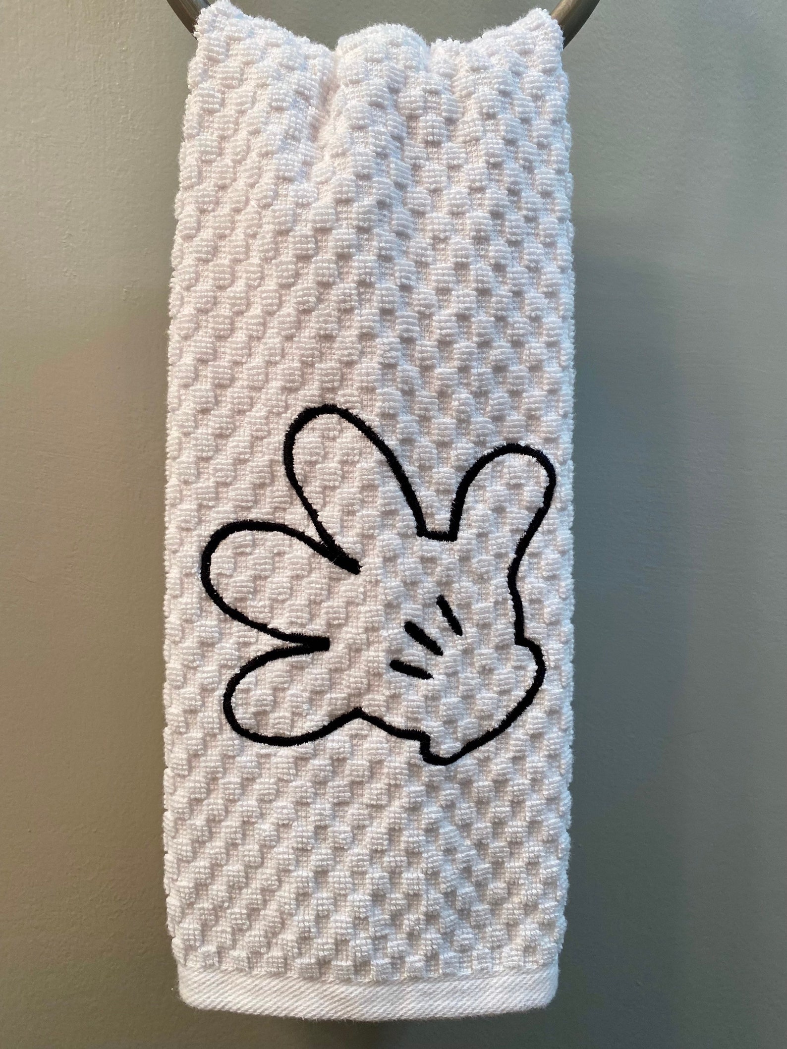 Mickey Mouse Hand Glove Disney Inspired Embroidered Hand Towel Etsy