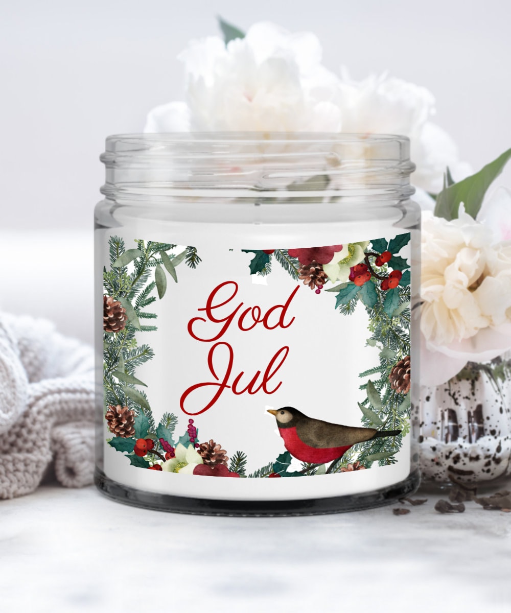 Swedish Christmas Candle God Jul Candle Christmas Etsy Australia