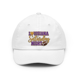 Louisiana Saturday Night Dad Hat | Football Script Logo