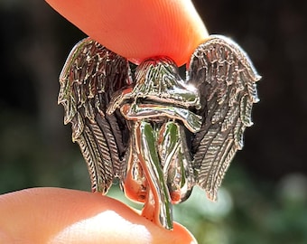 Angel Ring 925 STERLING SILVER Weeping Fairy Elf Butterfly Angel Wings Exclusive Gift Silver Celestial Talisman