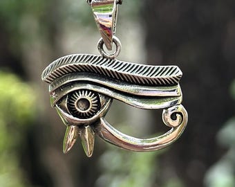 ABIGY Collana Ankh Con Occhio Di Horus – Argento Sterling 925, Ciondolo Egiziano Protezione, Cristallo