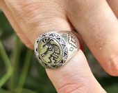 Kokopelli Ring 925 STERLING SILVER Fertility Deity Native American
