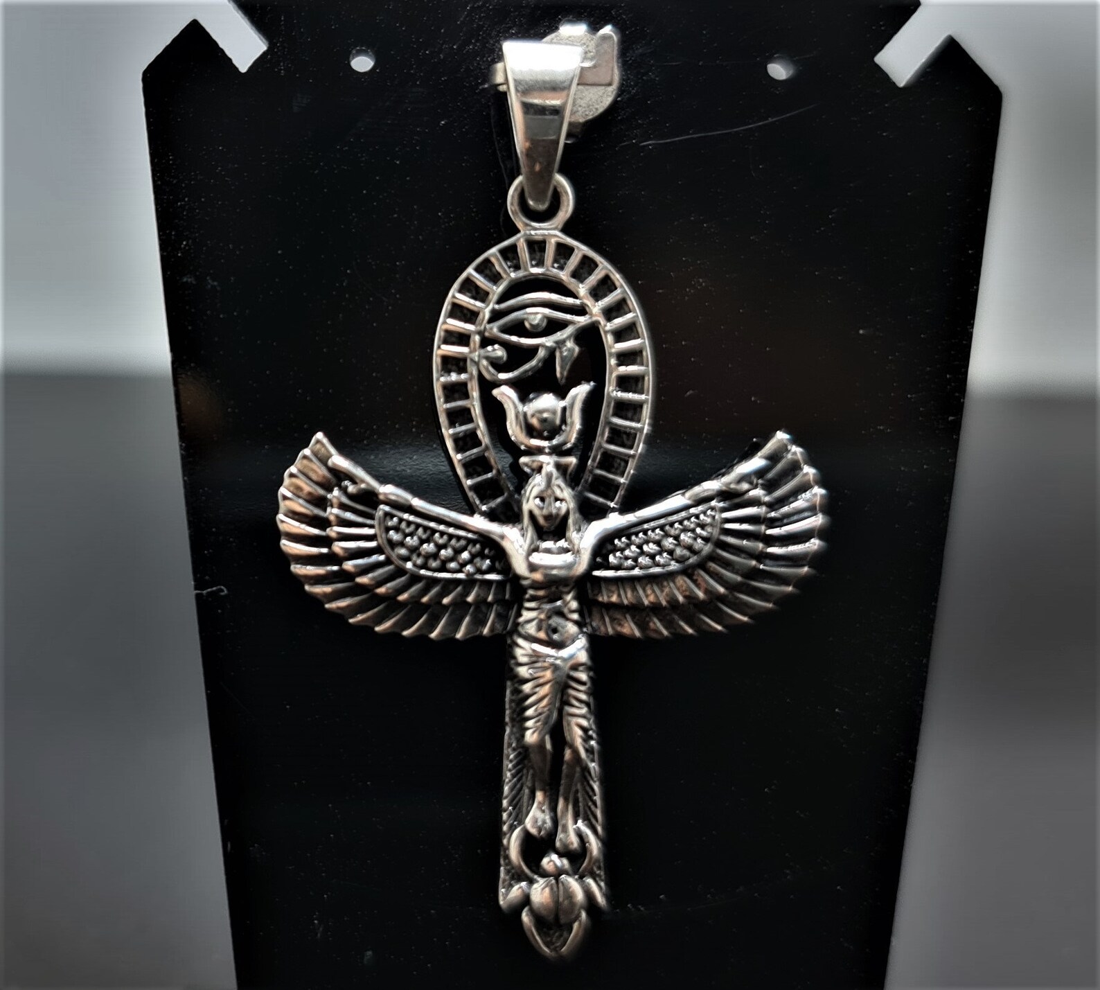 Isis Goddess Ankh Pendant STERLING SILVER 925 Eye of Horus Etsy