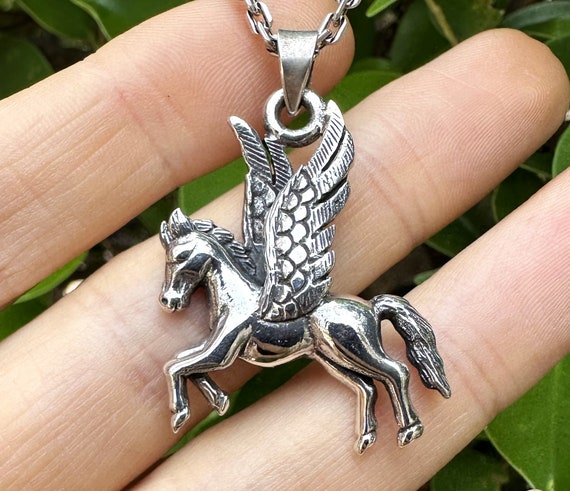 PEGASUS Pendant 925 STERLING SILVER Greek Mythology Wild Free