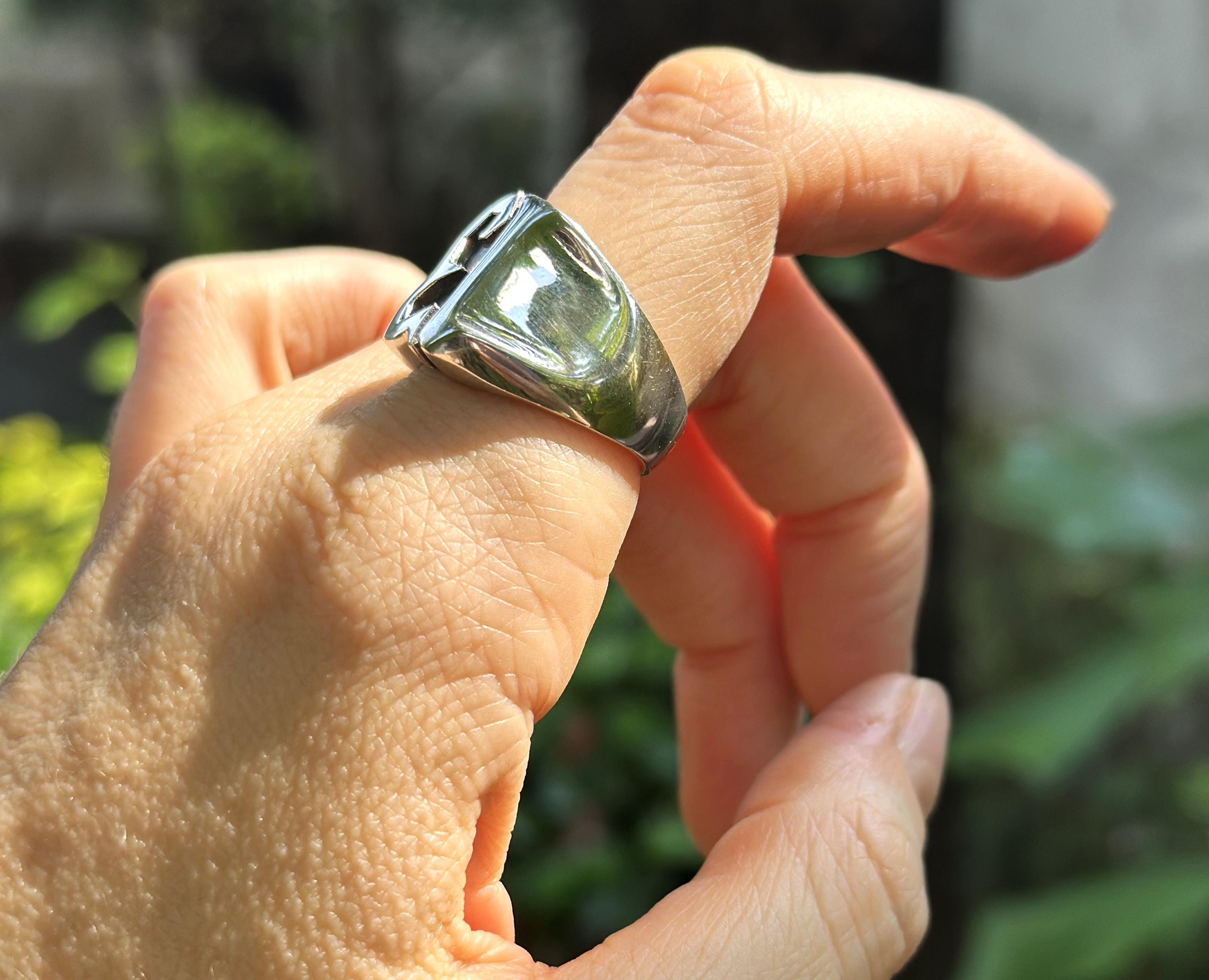 Lucky Number 13 Ring 925 STERLING SILVER Winner Gambler Biker Punk