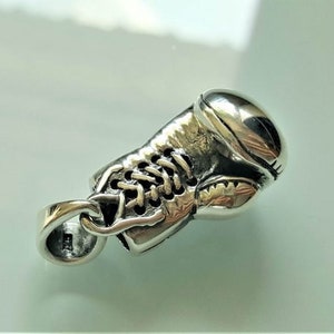 Boxing Glove Pendant 925 STERLING SILVER Charm Champion Sport Winner Talisman Boxer Exclusive Gift Heavy Duty Solid 20 grams image 6