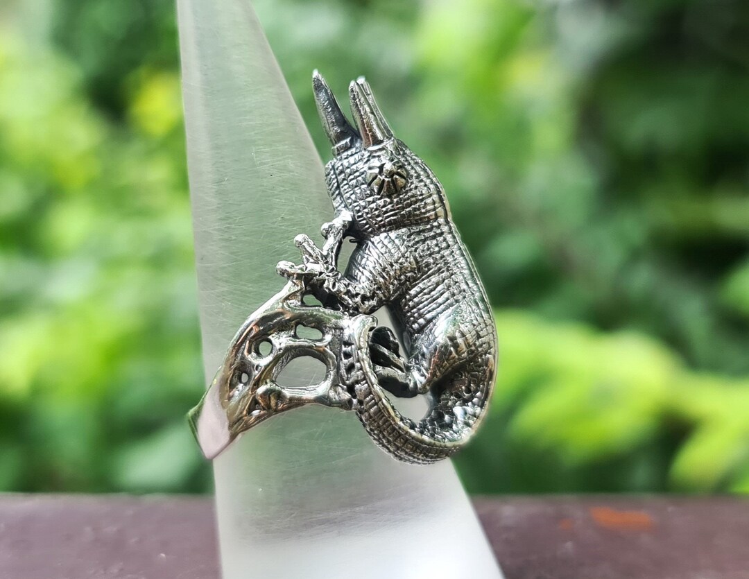 カメレオンリング スターリングシルバー 925 ジャクソンカメレオン 角