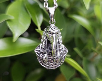 Great THOTH God Pendant STERLING SILVER 925 Ancient Egyptian God of the Moon and Wisdom Ibis Head Ankh Spiritual Sacred Talisman Amulet