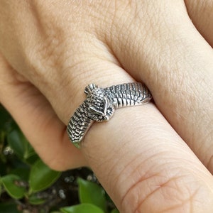 Owl in Flight Ring STERLING SILVER 925 Dainty Owl Symbol Of Wisdom Talisman Amulet Totem Animal