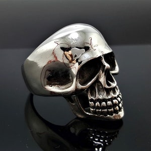 SKULL Ring STERLING SILVER 925 Biker Rocker Punk Goth Brutal Exclusive Design