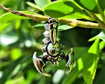 Scorpion Pendant STERLING SILVER 925 Scorpio Zodiac Sign Insect Rock Punk Goth Handmade Exclusive Design