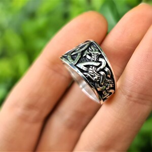 Triquetra Trinity Celtic Knot Ring STERLING SILVER 925 Celtic Love Knot ...