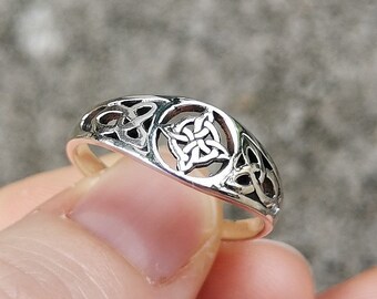 925 Sterling Silver Celtic Spinning Ring – 5mm Wide Band, Unisex Thumb Or Finger Ring
