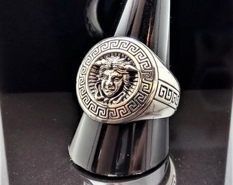 Medusa Ring STERLING SILVER 925 Greek Ornament Medusa Gorgon Greek Mythology Unisex Protective Talisman