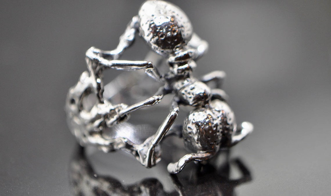 Ant Ring STERLING SILVER 925 Red Army Ant Insect Ring Entomology ...