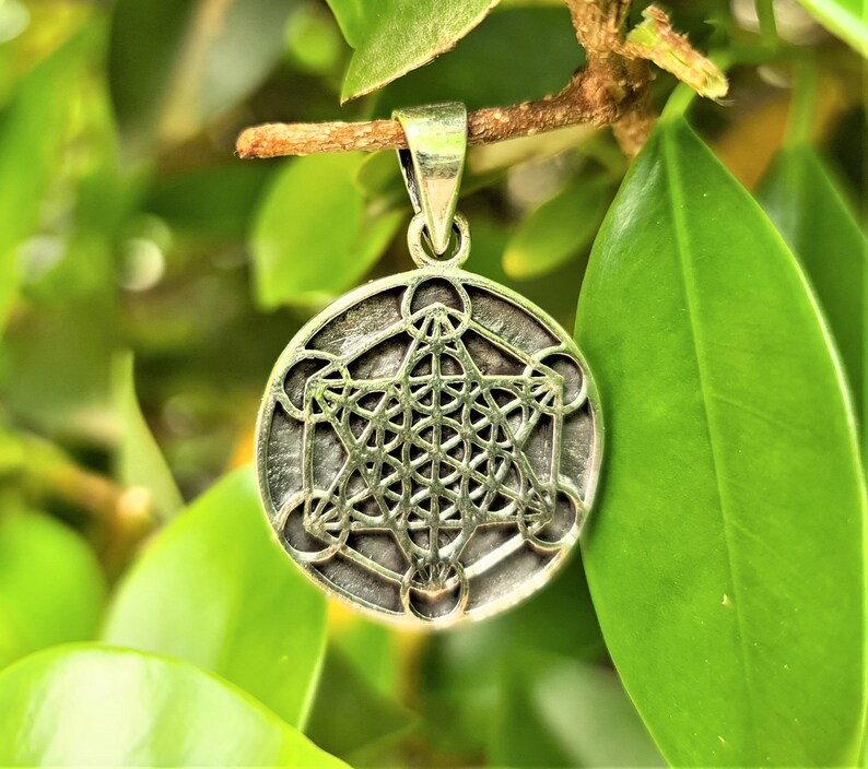 Metatron Cube Pendant STERLING SILVER 925 Sacred Geometry Etsy
