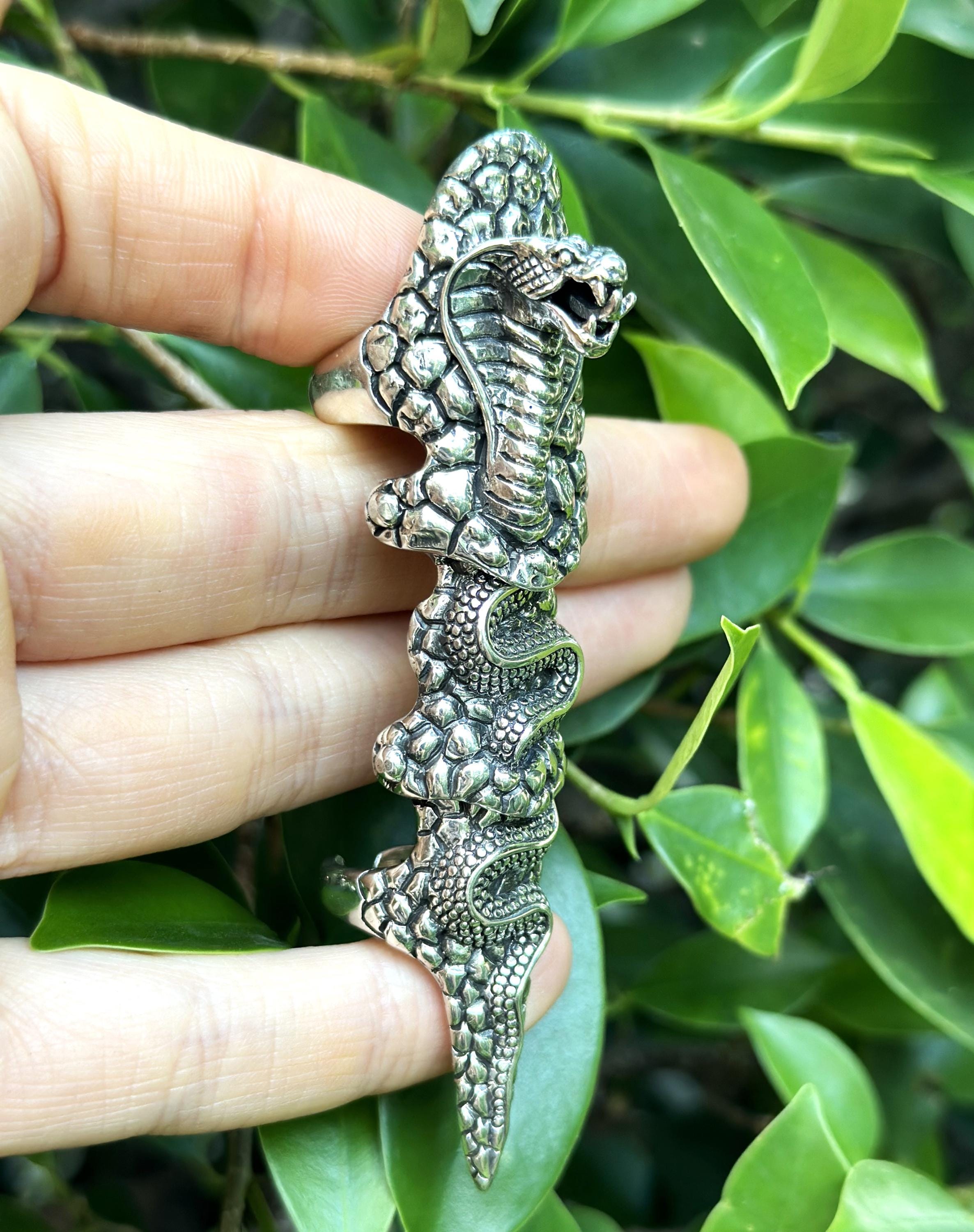 Cobra Knuckle Joint Ring SOLID 925 STERLING SILVER Full Finger