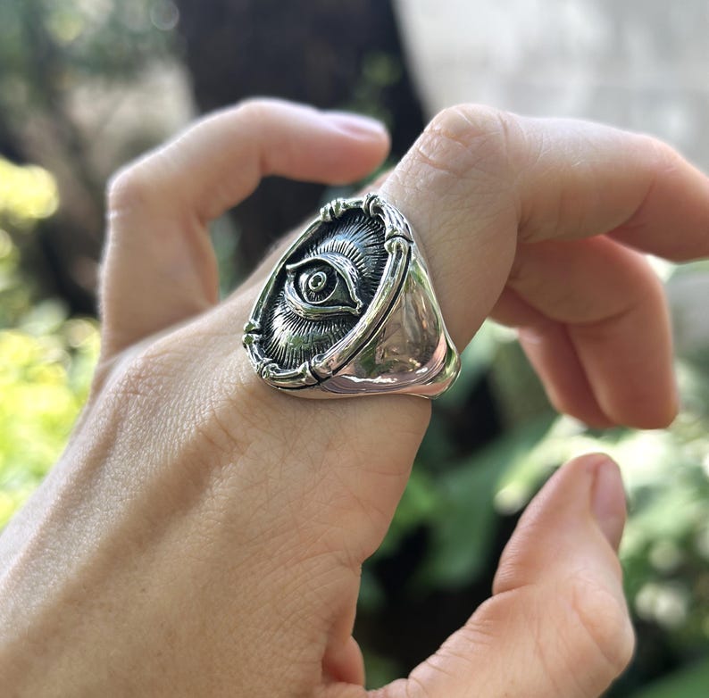 All Seeing Eye Ring STERLING SILVER 925 Ancient Symbol Eye of ...