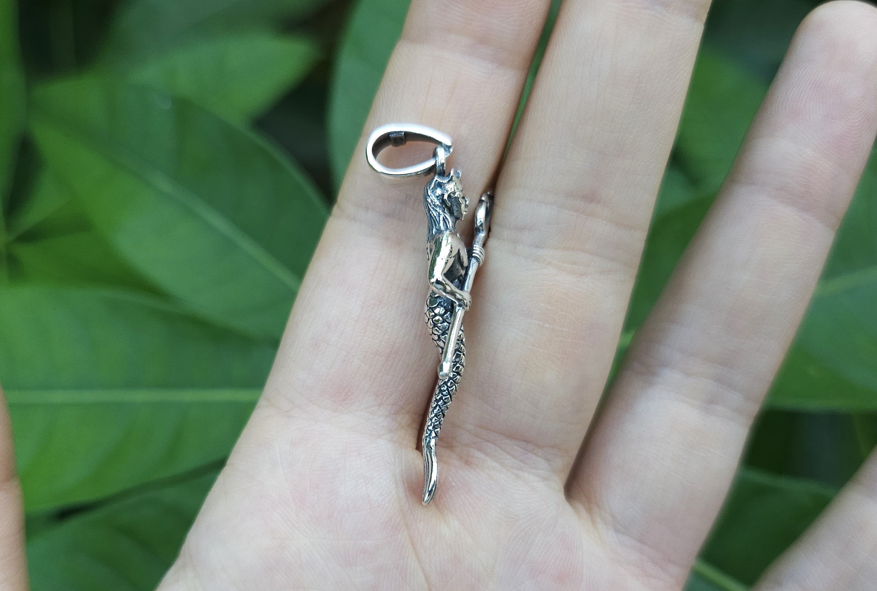 Collana Uomo Donna In Acciaio Inox 316L Con Ciondolo Poseidone - Tridente Del Dio Greco Del Mare - Gioiello Unisex - 4
