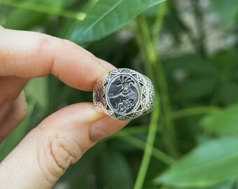 Kokopelli Ring 925 STERLING SILVER Fertility Deity Native American