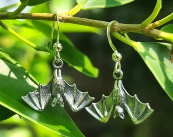 Hangende vleermuisoorbellen 925 sterlingzilver Vampiergotisch zilver Cadeau