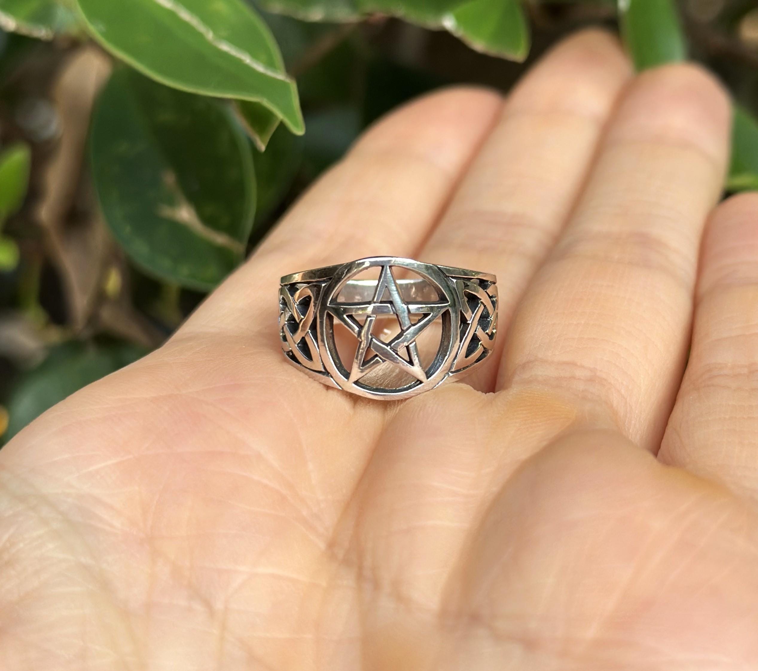 ペンタグラムリング 925 スターリングシルバー スターペンタクル 神聖
