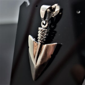 Arrowhead Pendant Sterling Silver 925 Talisman Symbolize Courage Strength Protection Native American&#39;s Amulet