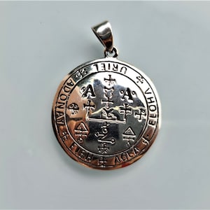 Archangel Uriel Seal Pendant Philosophical Sacred Talisman Sigil Of Uriel Archangel Seal Of Solomon Magical Amulet
