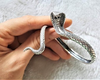 ハンドメイド 925 スターリングシルバー キングコブラ サーペント