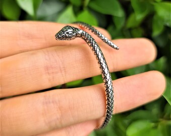 Snake Bangle STERLING SILVER 925 Snake Bracelet Cleopatra Jewelry