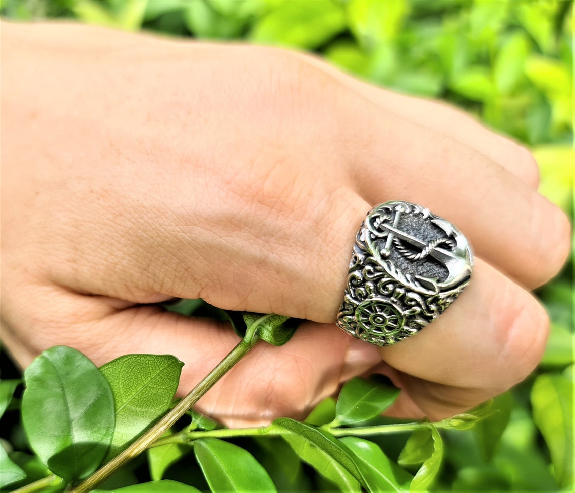 "Anchor Of My Soul" Sterling Silver Ring - 925 Silver, Sizes 2-15, Comes In Gift Box - View #6