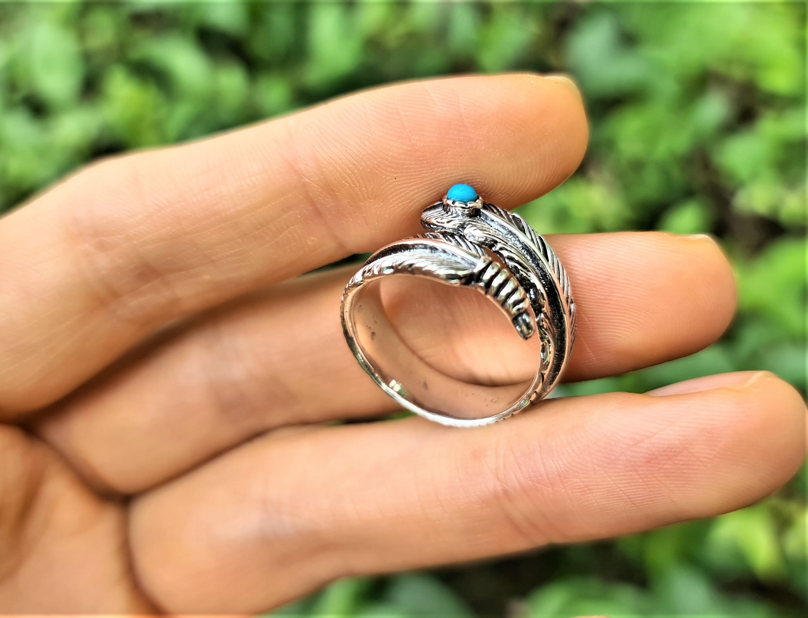 Incredible Intricacy Navajo Sterling Silver Feather Ring Native American Incredible Intricacy Navajo Sterling Silver Feather Ring Native American