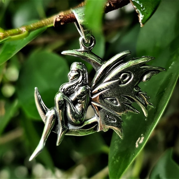 Fairy Pendant Sterling Silver 925 Elf Butterfly Angel's Wings Talisman Exclusive Gift