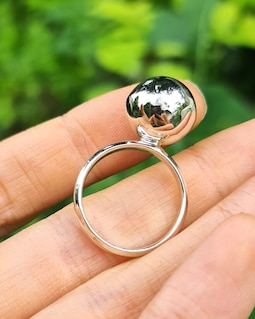 アクセサリー BALL SMAL RING 925 STERLING SILVER Ball Ring 925 Sterling Silver 925 Sphere Ring Stylish Minimalist