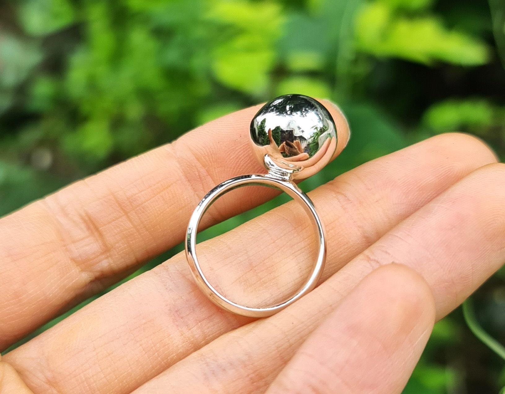 アクセサリー BALL SMAL RING 925 STERLING SILVER Ball Ring 925 Sterling Silver 925 Sphere Ring Stylish Minimalist